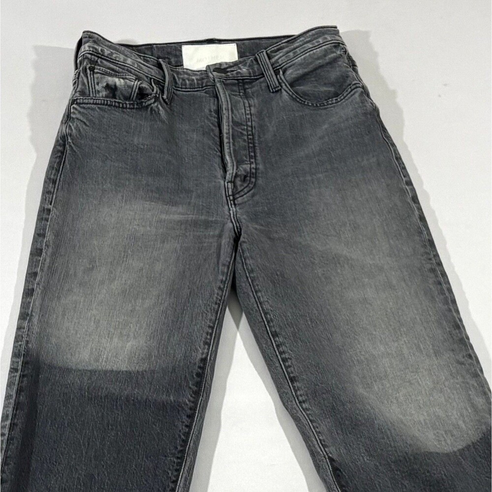 Mother The Rambler Ankle Fray Straight Jeans Hitting Pavement HR Wide Leg Sz 26 - Picture 3 of 16